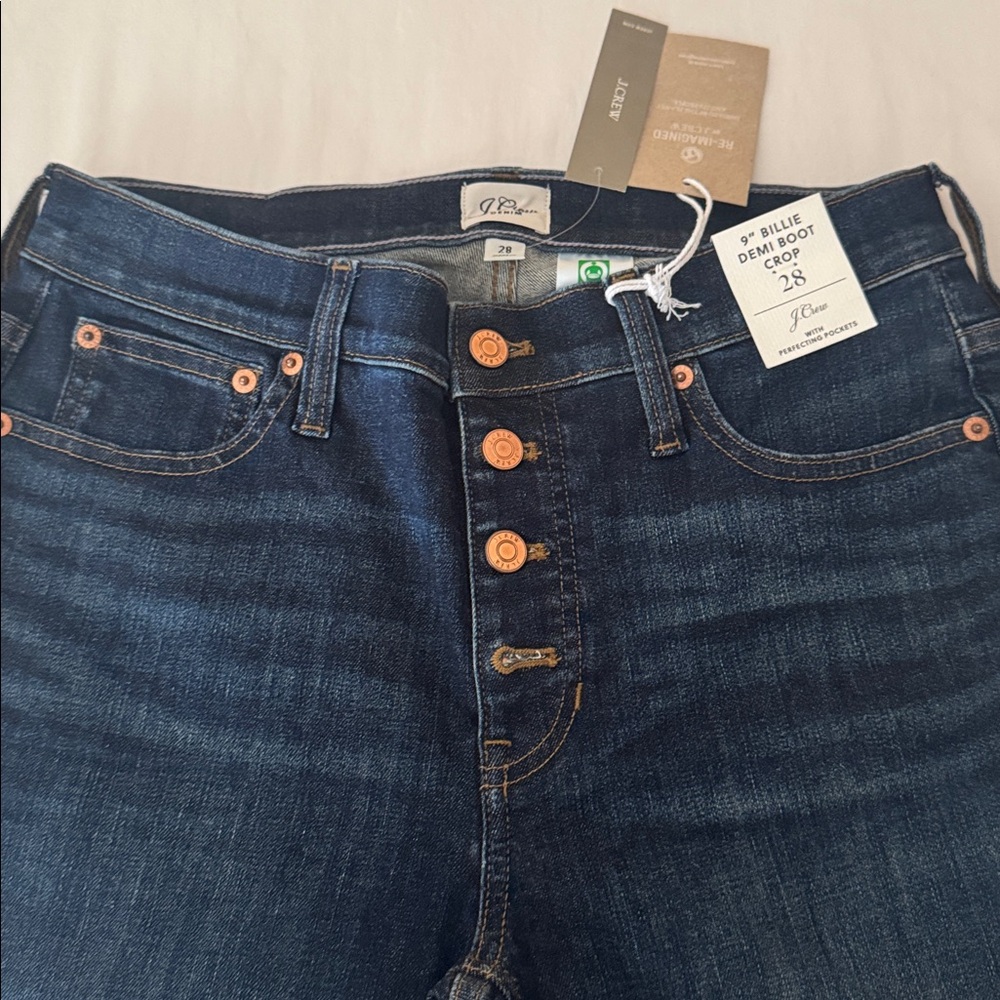 J. CREW Dark Blue Denim Jeans with Button Fly